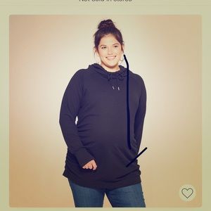 Maternity cowneck black pullover  sweat shirt